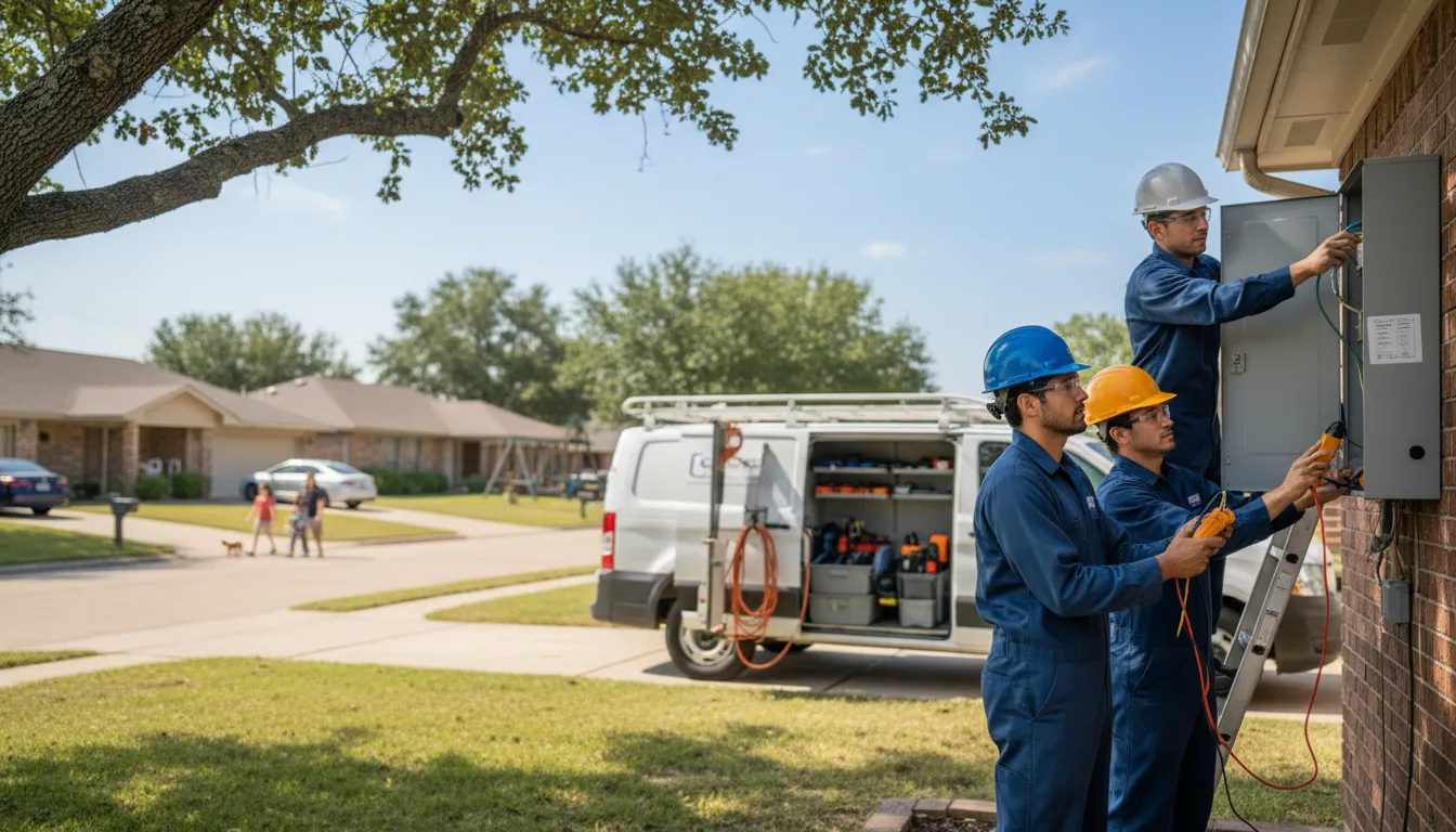 Certified electrician providing emergency electrical services in Hart, TX